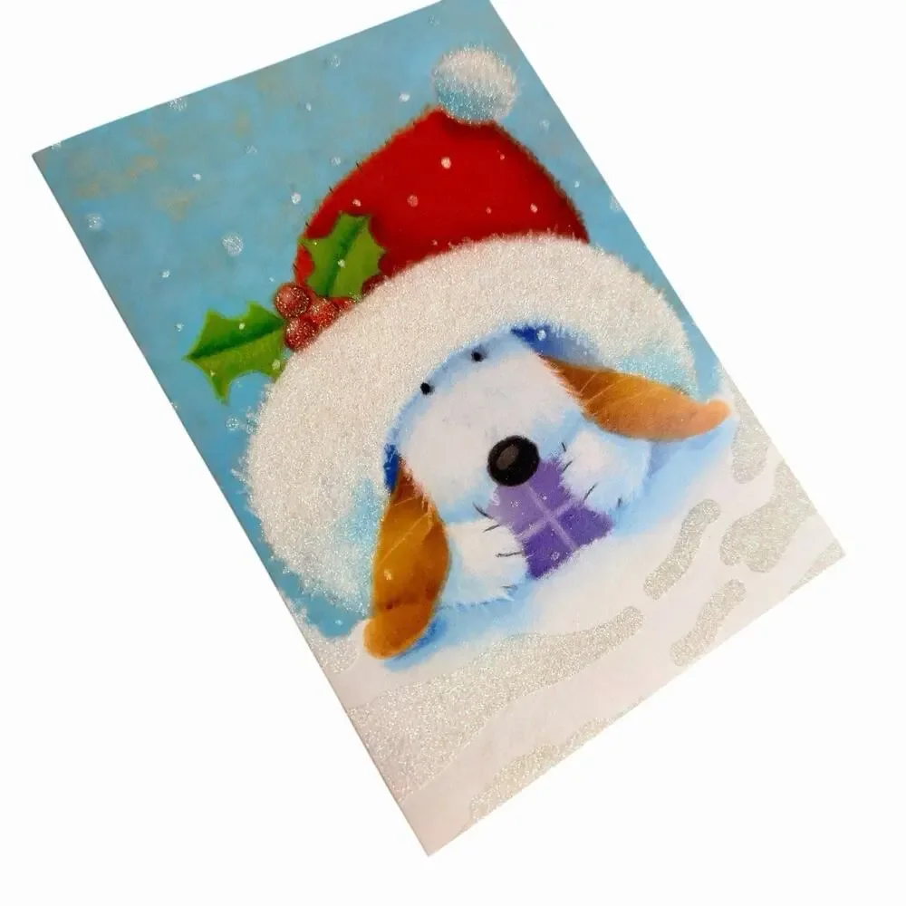 New PAPYRUS Lot of 4 Christmas Cards Embellished Glitter Keepsake Gold Seals New